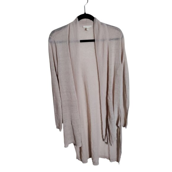 Eileen Fisher Womens Linen Blend Open‎ Front Cardigan Size Small Pink - Picture 1 of 8